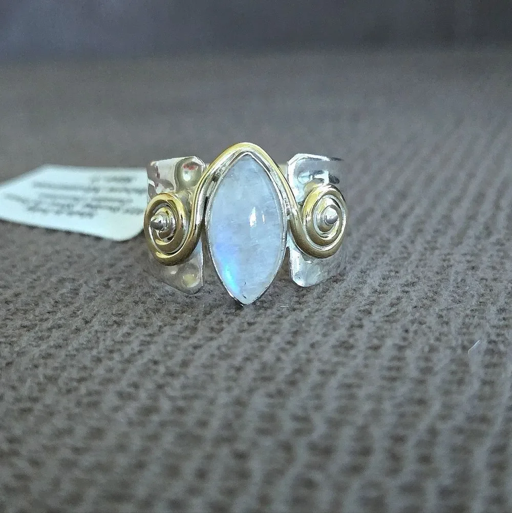 ✨️HP✨️ Shivam Rainbow🌈 Moonstone🌙 Statement Ring💍 - NWT